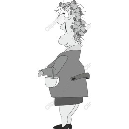 Quirky Roller-Haired Character