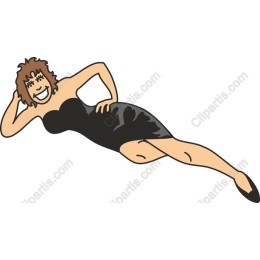 Confident Woman in Black Dress