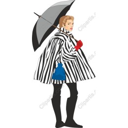 Striped Raincoat Fashion
