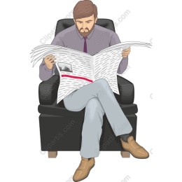 Man Reading Newspaper