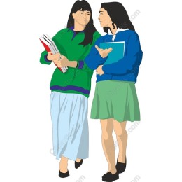 Dynamic: Two Young Women Engaged in Conversation