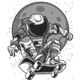 Astronaut Skateboarder