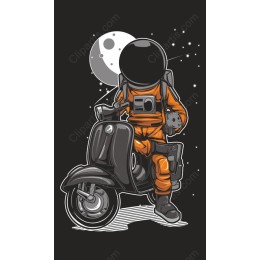 Astronaut on Scooter