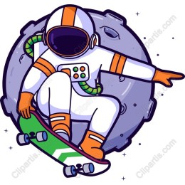 Astronaut Skateboarder