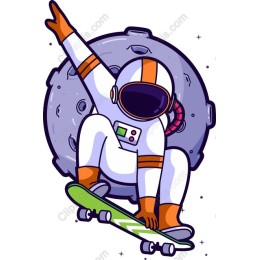 Skateboarding Astronaut
