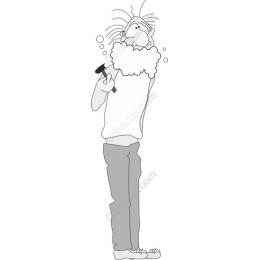 Whimsical Beard Grooming Character