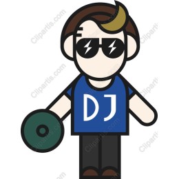 Playful DJ Cartoon
