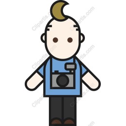Cheerful Cartoon Photographer