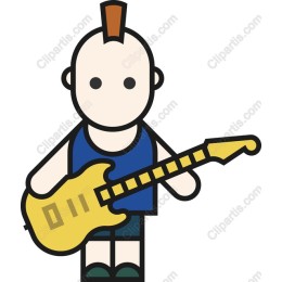 Punk Rocker with Electric Guitar
