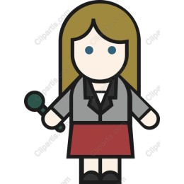 Professional Female Character with Microphone