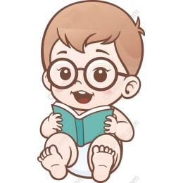 Adorable Baby Reading