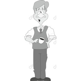 Cheerful Coffee-Man