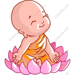 Serene Monk on Lotus