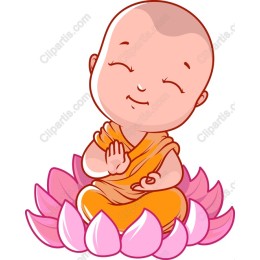 Joyful Monk on Lotus Flower