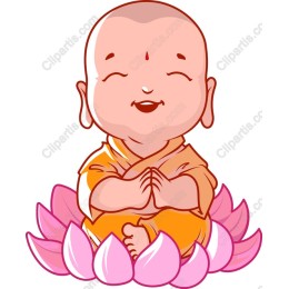 Joyful Monk on Lotus Flower
