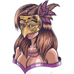 Elegant Masked Woman