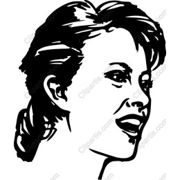 Elegant Vintage Woman Profile