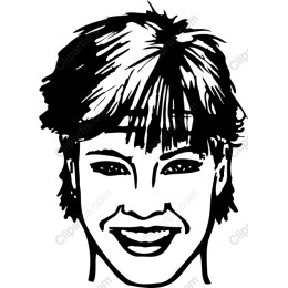Stylized Portrait of a Smiling Woman