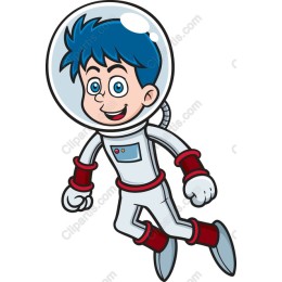 Cheerful Astronaut Boy