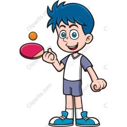 Cheerful Table Tennis Boy