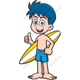 Summer Surfing Boy