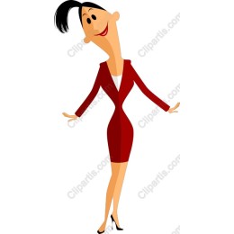 Vibrant Businesswoman in Red Dress