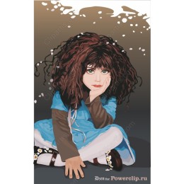 Whimsical Curly-Haired Girl