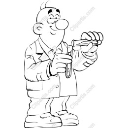 Cheerful Cartoon Scientist