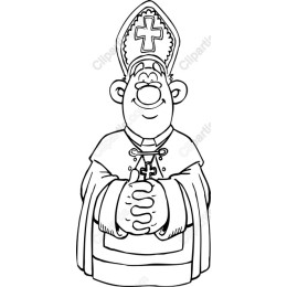 Cheerful Papal Character