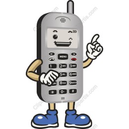 Retro Mobile Phone Mascot