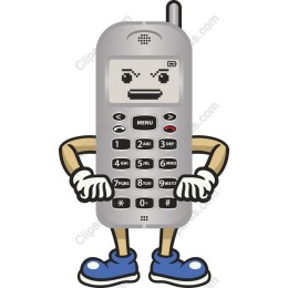 Quirky Vintage Mobile Phone Character