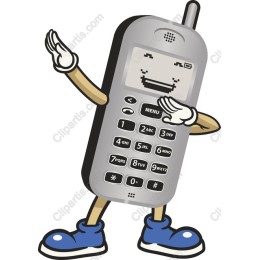 Charming Vintage Mobile Phone Character