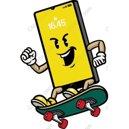 Cheerful Smartphone Skateboard
