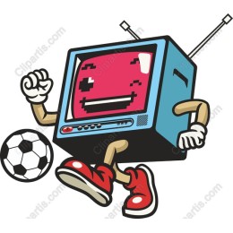Playful Retro TV Soccer Kicker