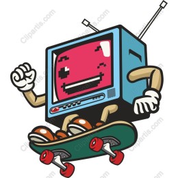 Retro TV Skateboard
