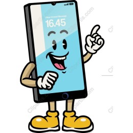 Cheerful Smartphone Character