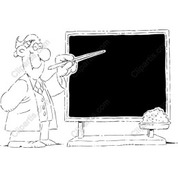 Cheerful Teacher with Chalkboard