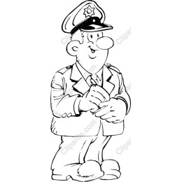 Charming Cartoon Police Officer