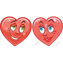 Whimsical Heart Couple