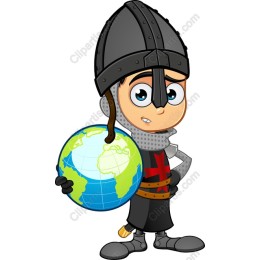 Adventurous Knight with Globe