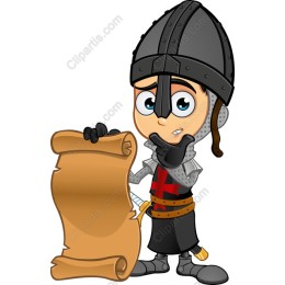 Charming Young Knight with Scroll