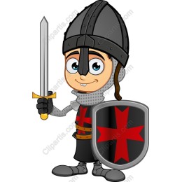 Cheerful Cartoon Knight