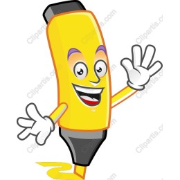 Happy Highlighter Character