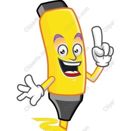 Cheerful Highlighter Character