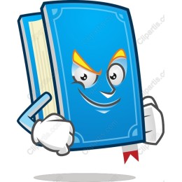 Playful Blue Book Character