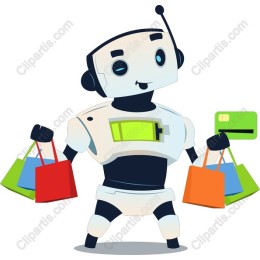 Cheerful Shopping Robot