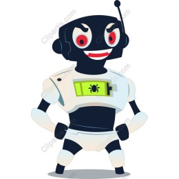 Cheerful Robot Character