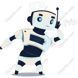 Charming Futuristic Robot