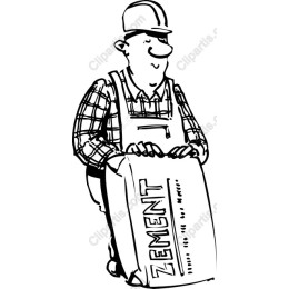 Construction Worker with Cement Bag