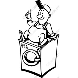 Cheerful Washing Machine Technician